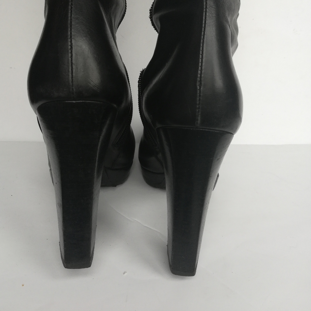 Stuart Weitzman Platform To The Knee Leather Boots - image 6